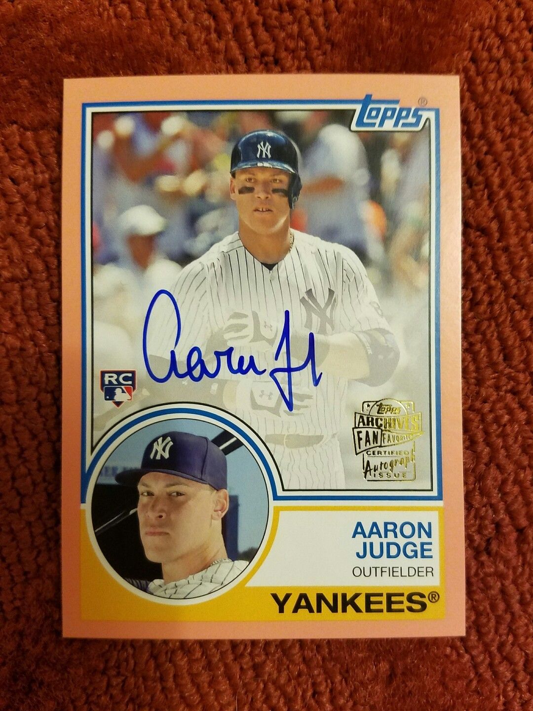 2017 Topps Archives *AARON JUDGE* Auto #'d 16/150 RC Rookie