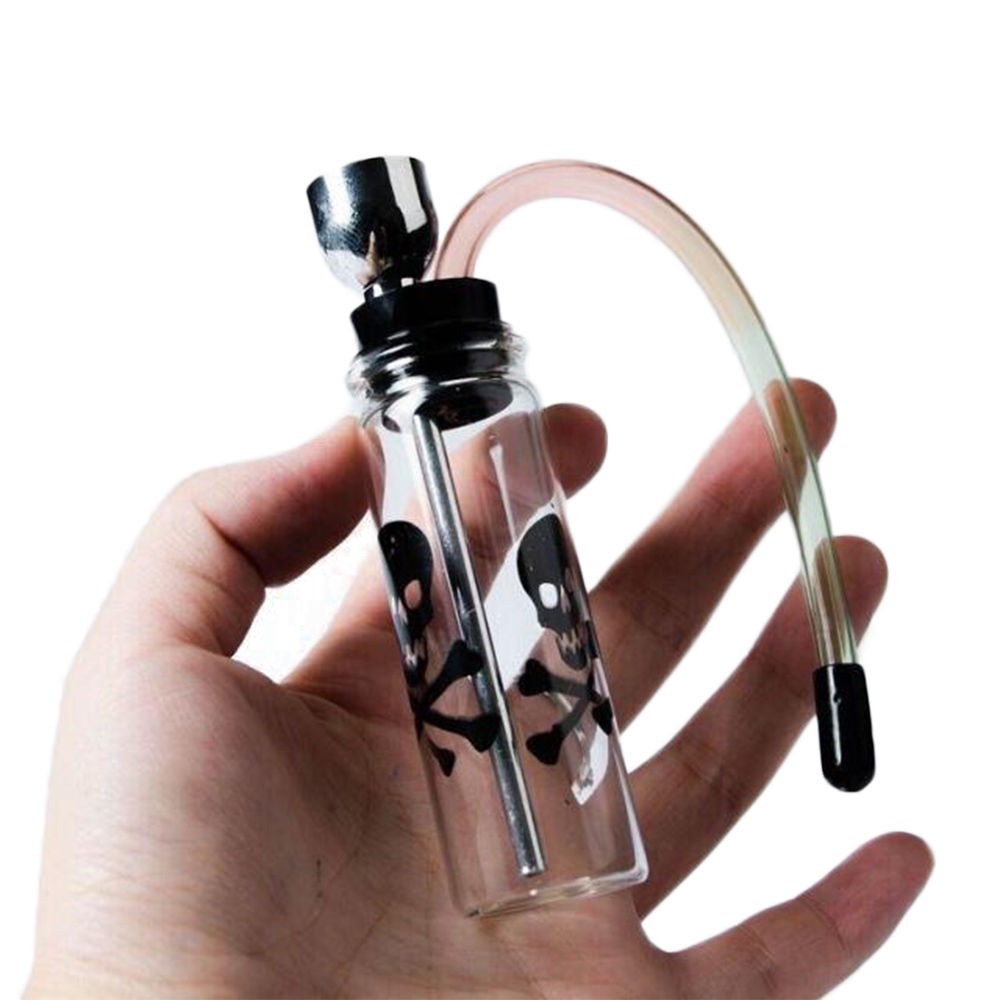 Mini Smoking Glass Bottle Portable Hookah Shisha Tube Filter Cigarette Holder
