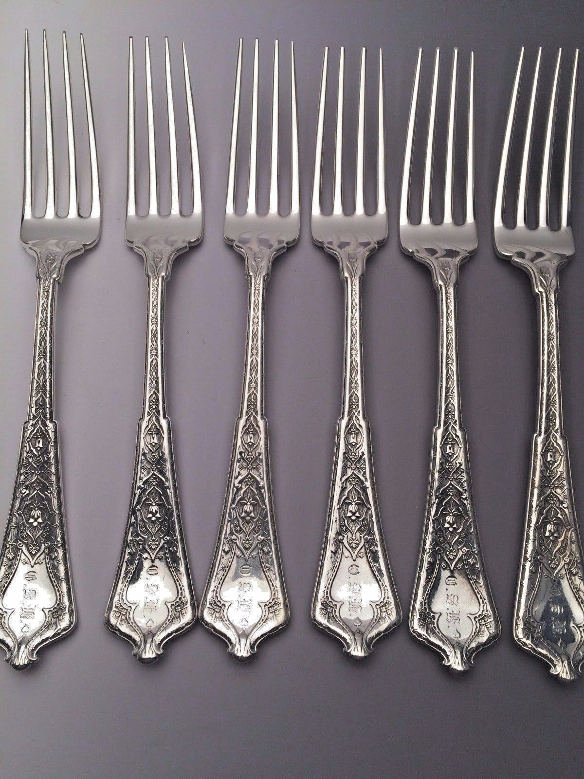 Persian by Tiffany & Co. Sterling Silver group of 6 Dinner Forks