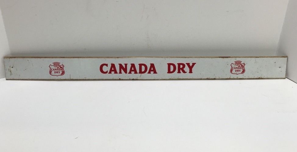 Original Vintage 60S Canada Dry Metal Push/Display Sign