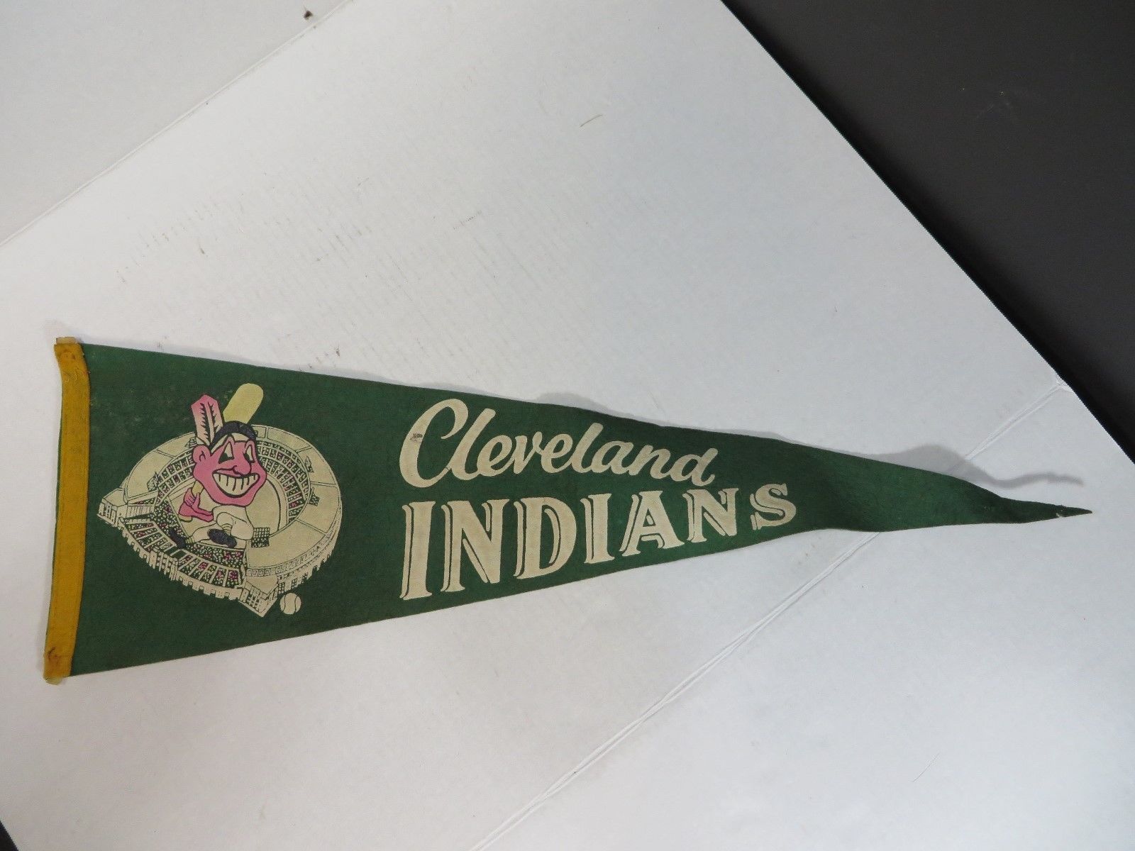 Vintage Cleveland Indians - 26" Felt Pennant - 1950's - 1960's